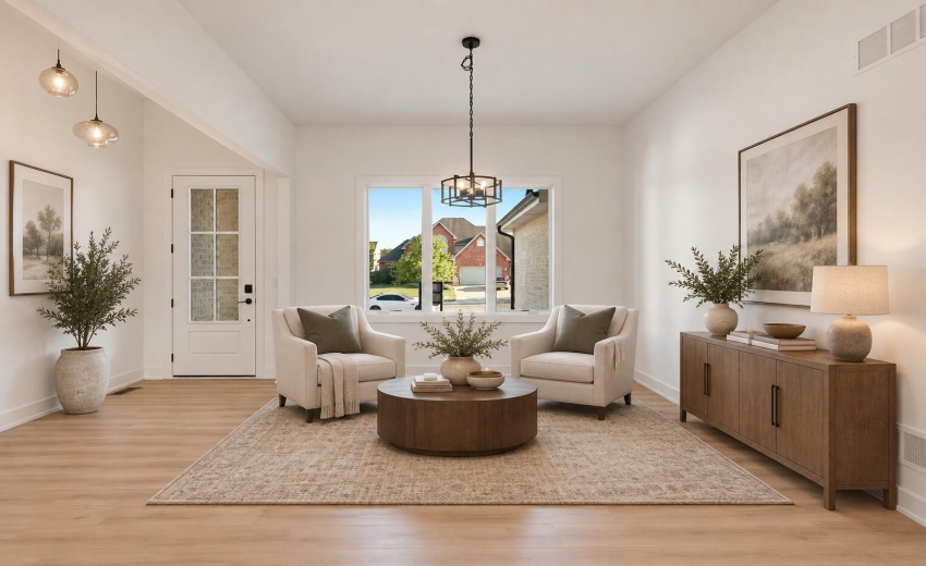 Staged sitting area