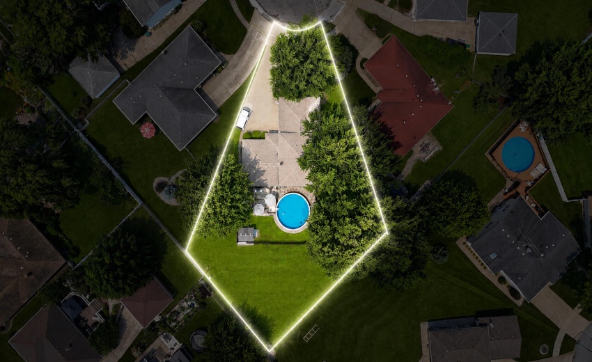 aerial of property lines