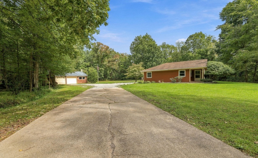 Concrete drive to house