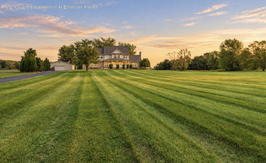 Estate at an elegant early sunset