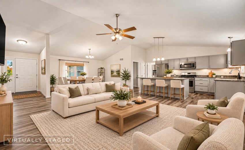Bright Virtually Staged Open-Concept Int