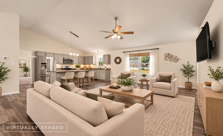 Warm Neutral Open-Plan Living Space