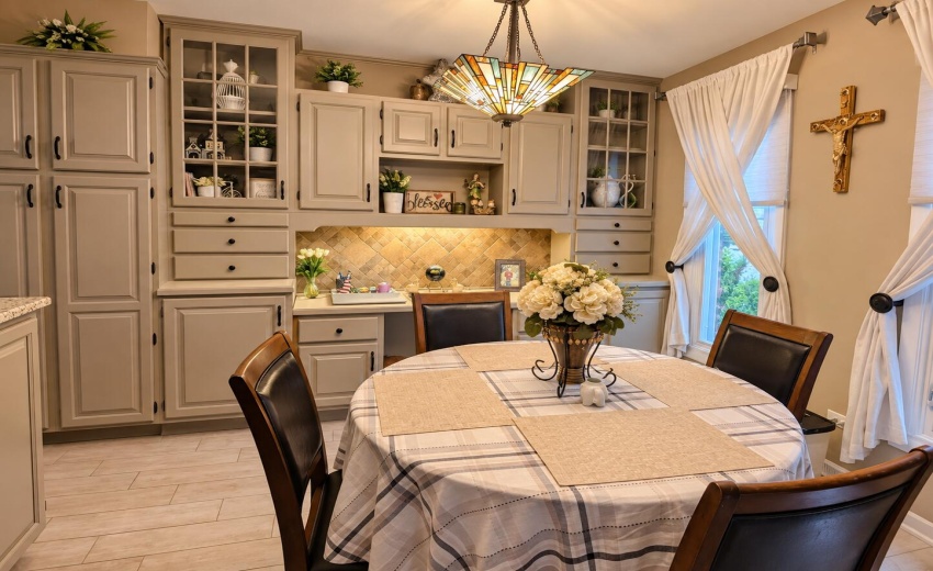 dining and work area