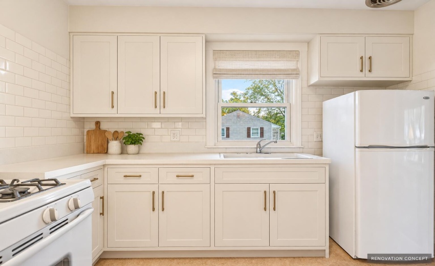 Warm White Shaker Kitchen Makeover