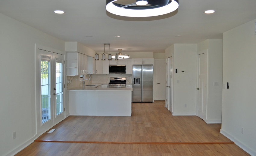 family room to kitchen
