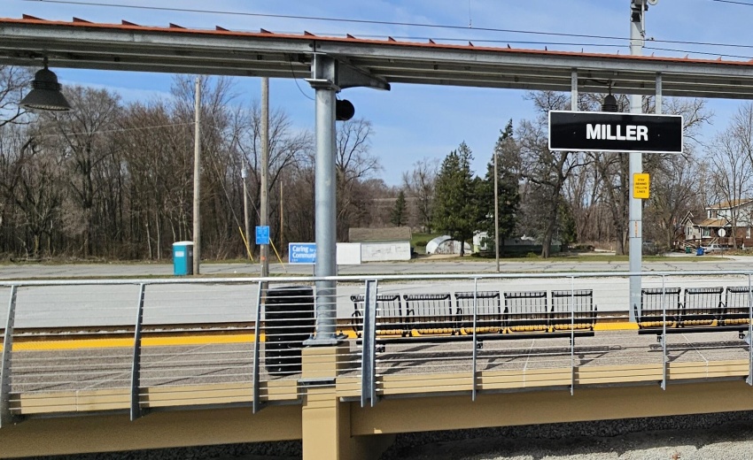 VIEW OF HOME FROM STATION PLATFORM