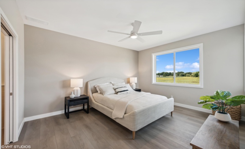 Master Bed overlooking the lake