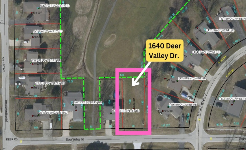 GIS Map marked up with address