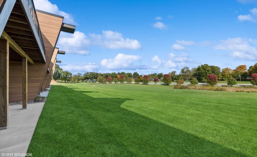 view from lower level to golf course