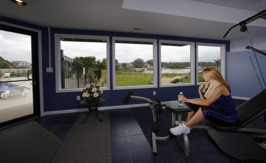 Fitness Center overlooking lake
