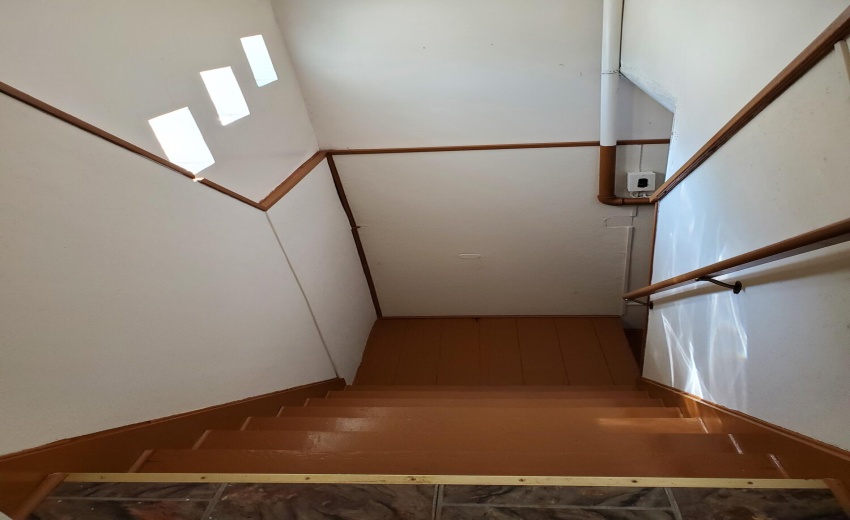 Wide Staircase to Basement