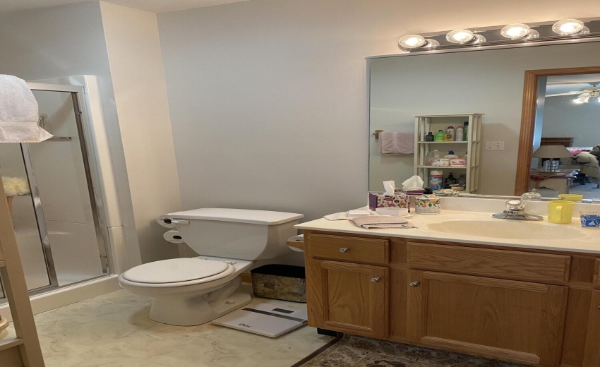 Primary bath with shower