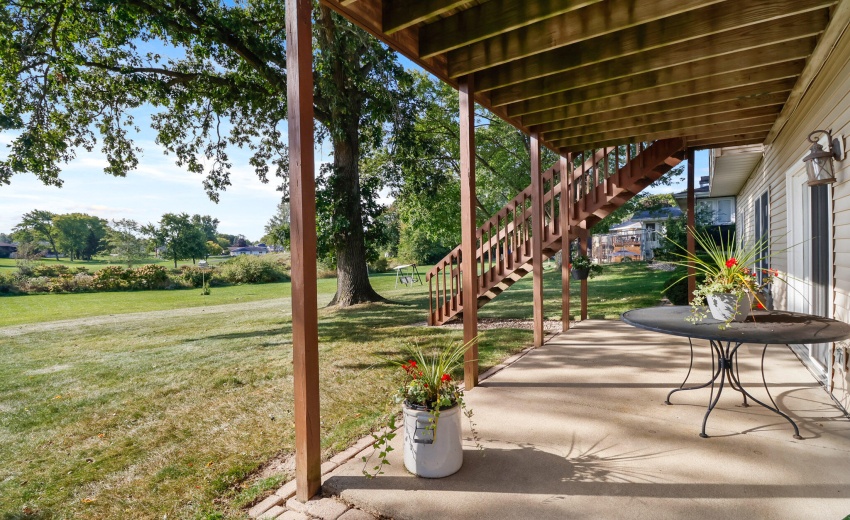 Covered walk-out patio