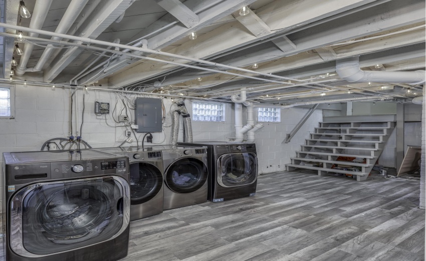Washers and dryers in - basement