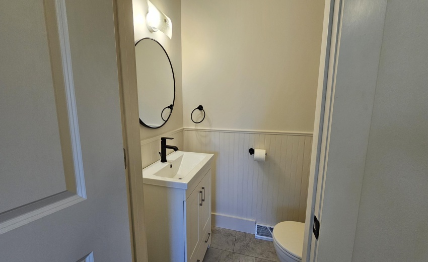 Half bath off bedroom