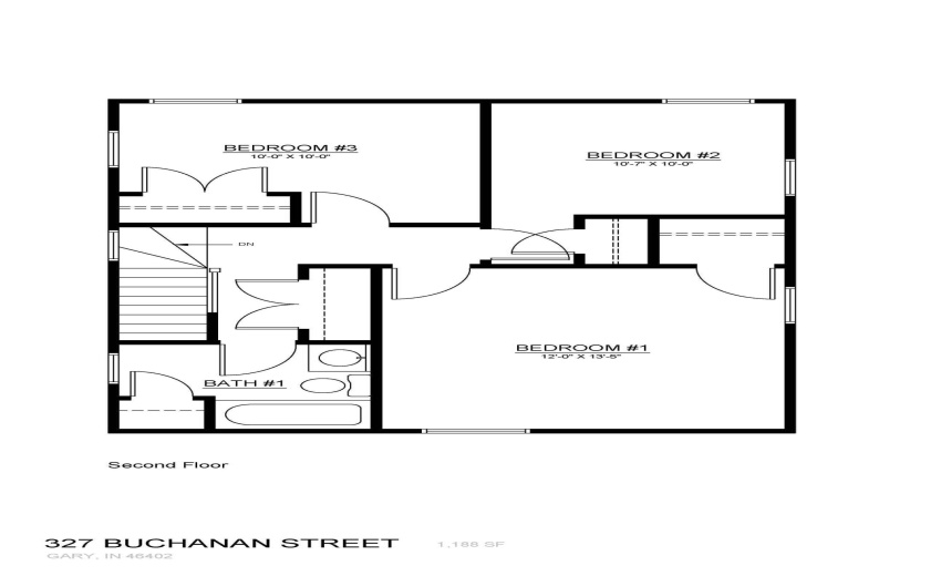 Second Level Floor Plan_327 Buchanan