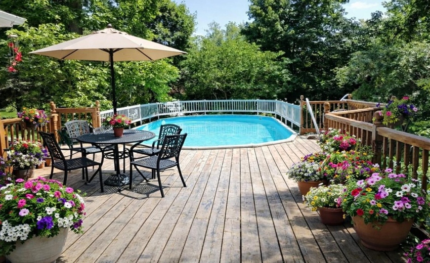 Pool with AI staging