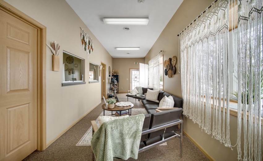 Reception Window and Waiting Area