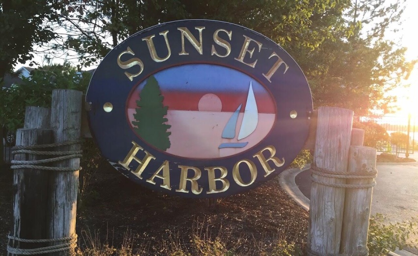 SunSet Harbor Sign