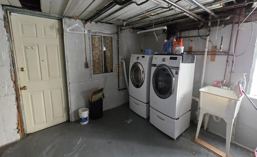 Laundry in Walkout Basement