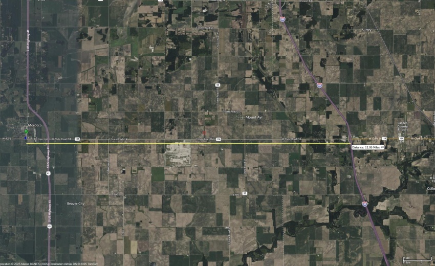 Overhead distance to i65