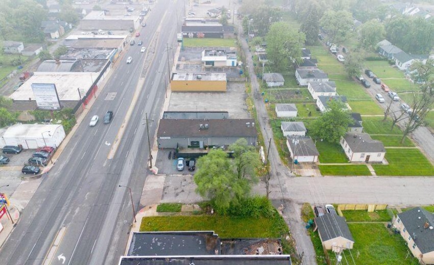 5004 Broadway Drone Side View