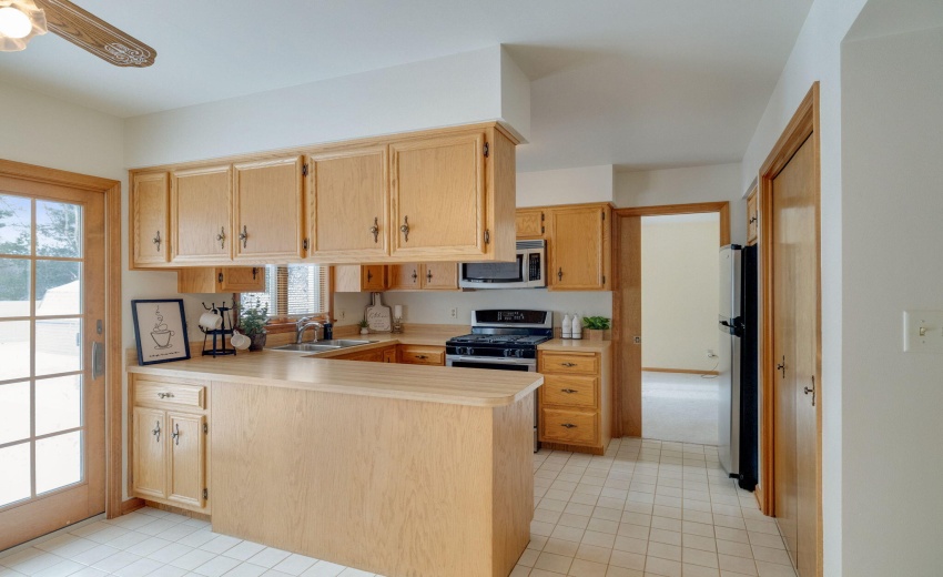 Kitchen open to recreation room