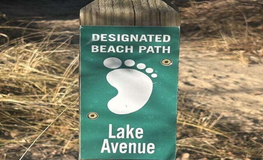 designated beach path