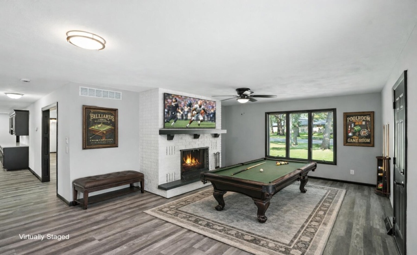 staged game room edgewood