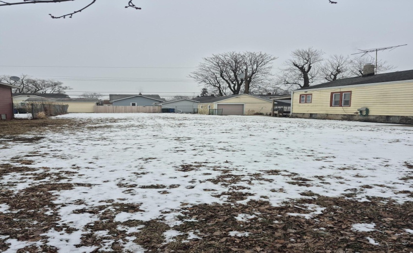 View from the front with snow