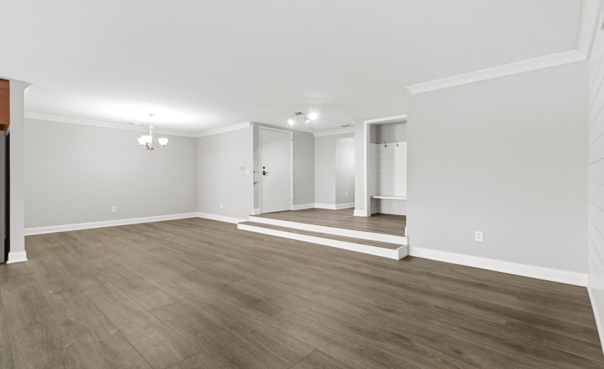 Living Area open to Dining Room