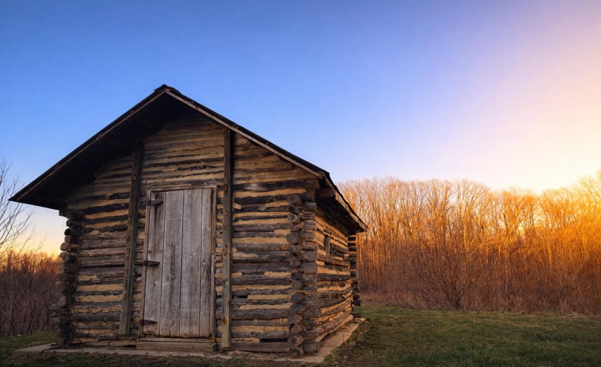 Historic Barn at sunset