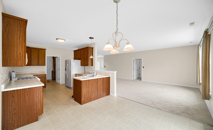Kitchen Eating area open to Living room