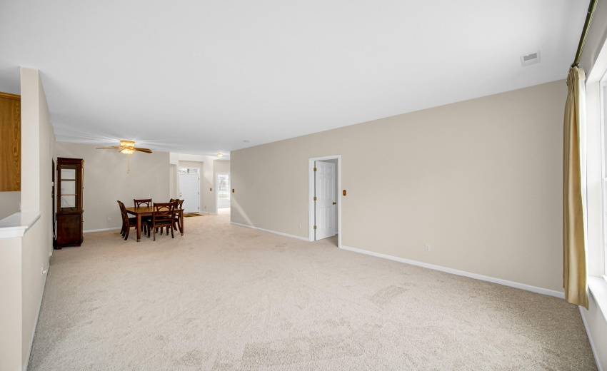 Living area towards Dining room