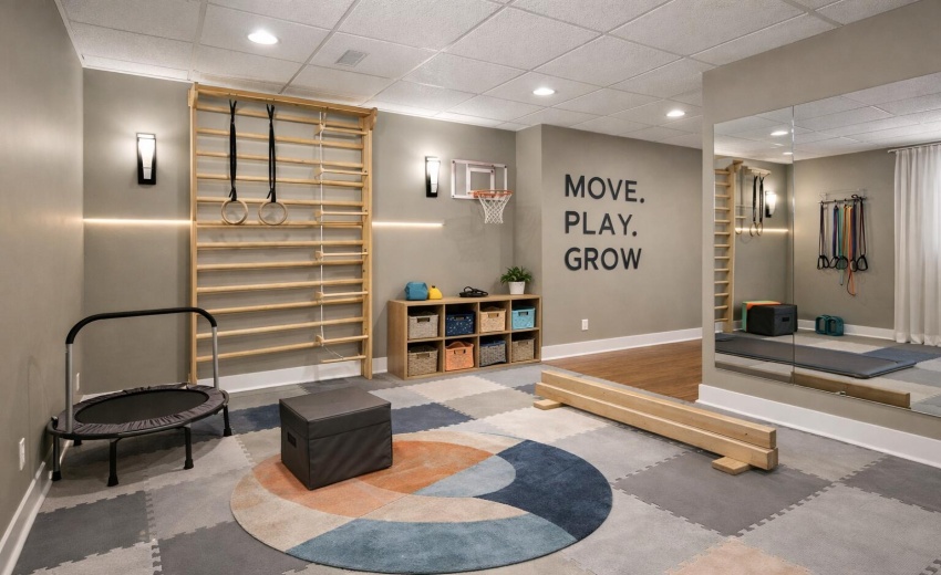 Basement Kid Home gym