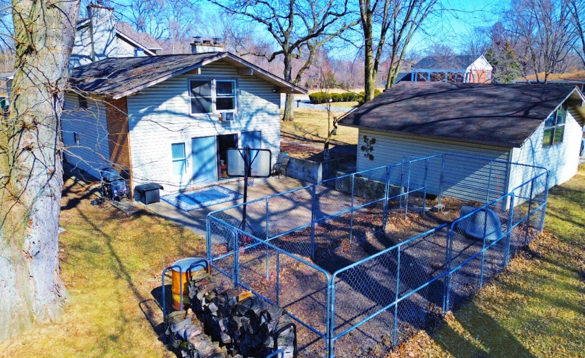 Dog Run and Patio Area
