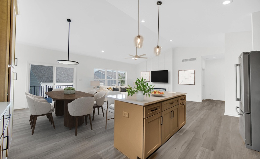 Living, Dining & Kitchen