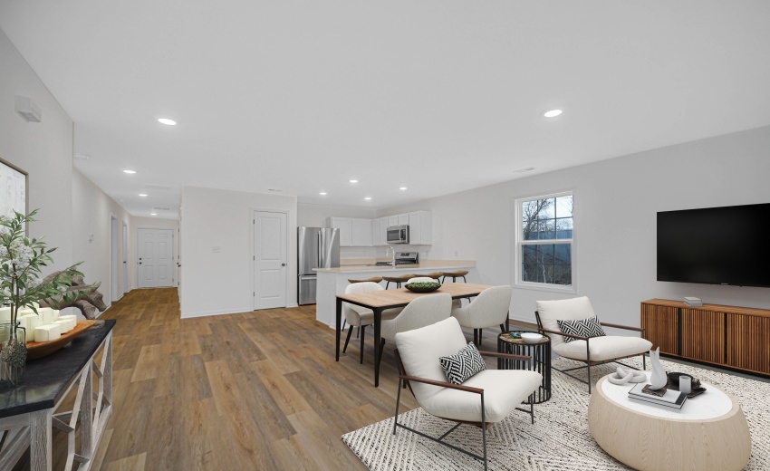 Living, kitchen & dining rm 1