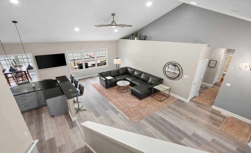 Living Room View from Stairs