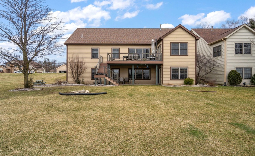 Backyard with walkout basement.