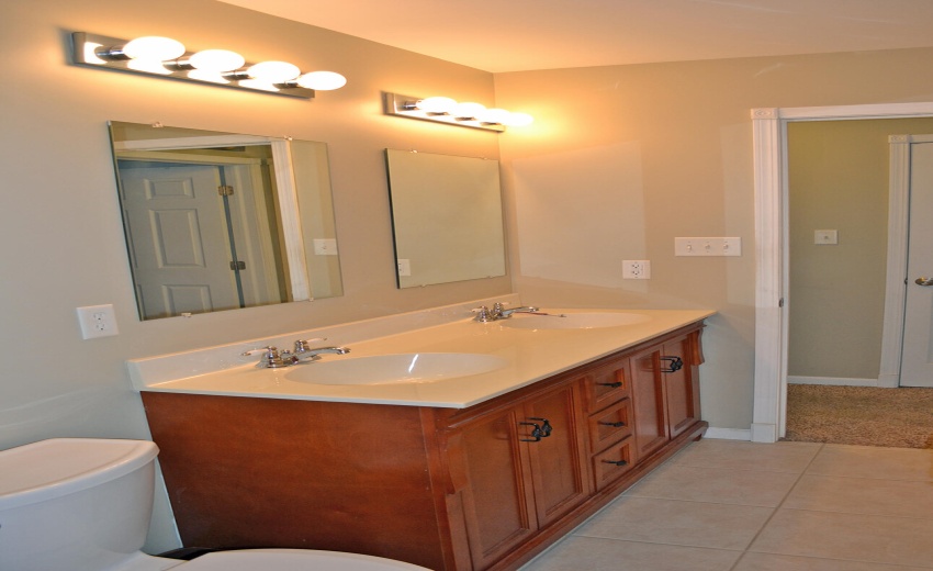2nd floor hall bath double vanities