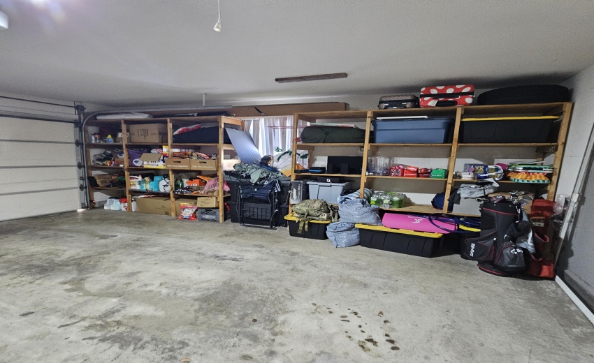 garage, shelving stays