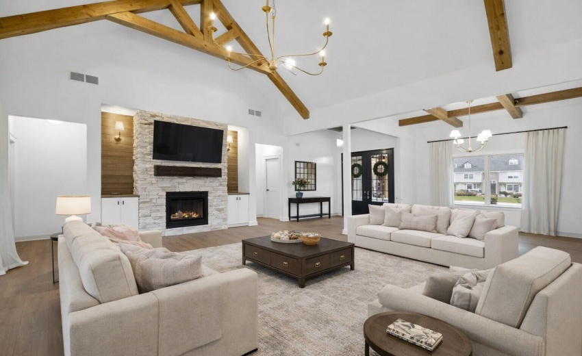 LR/Great Room staged