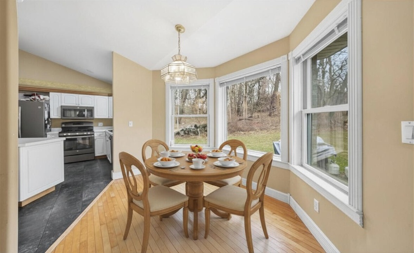virtually staged breakfast nook