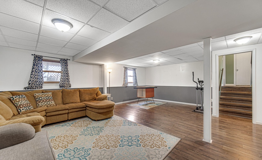 Lower level family room.