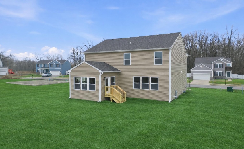 Newly constructed suburban houses with l