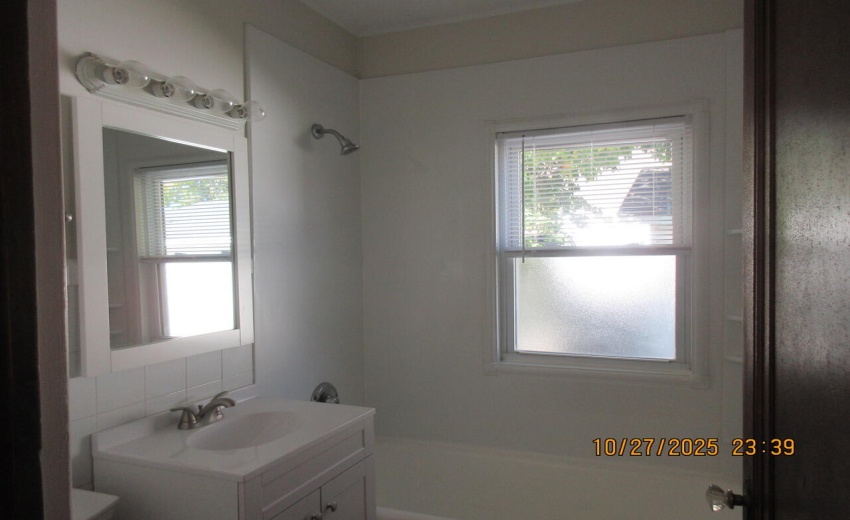 Bathroom date stamped