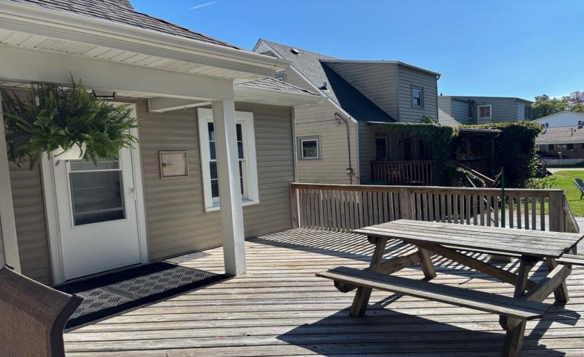 Deck view with back door area