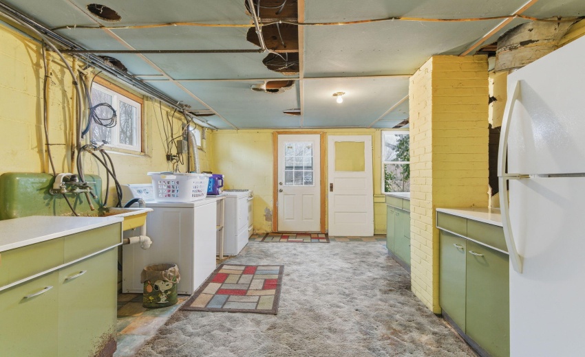 Laundry and Walkout Basement