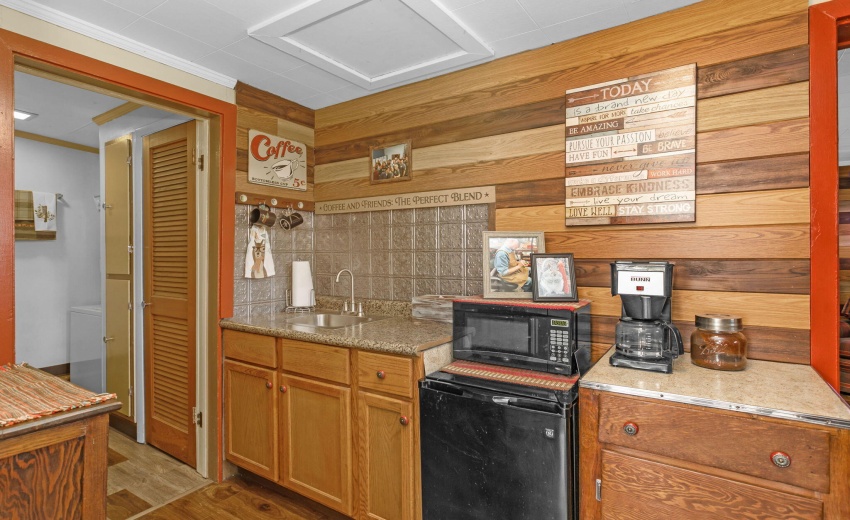 Spacious Hallway with Coffee Bar